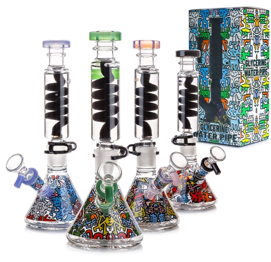 9" Glycerin Water Pipe Beaker Detachable