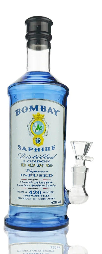 9" Liquor Bottle Bombay Bong | 14mm Male Bowl