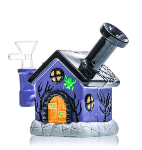 Dragon Glass Haunted House Theme Water Pipe - 4.5"