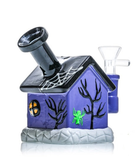 Dragon Glass Haunted House Theme Water Pipe - 4.5"