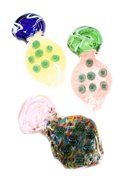 4.5" Colorful Frit Wide Mouthpiece Glass Pipe